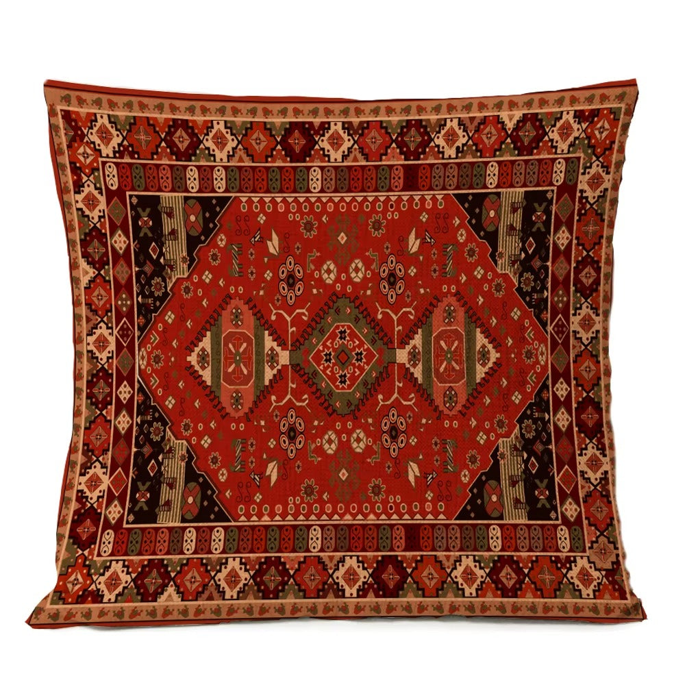Home Decorative Geometric Bohemian Linen Throw Pillows Ethnic Persian Carpet Tribal Texture Cushion Room Decor Sofa Pillowcase