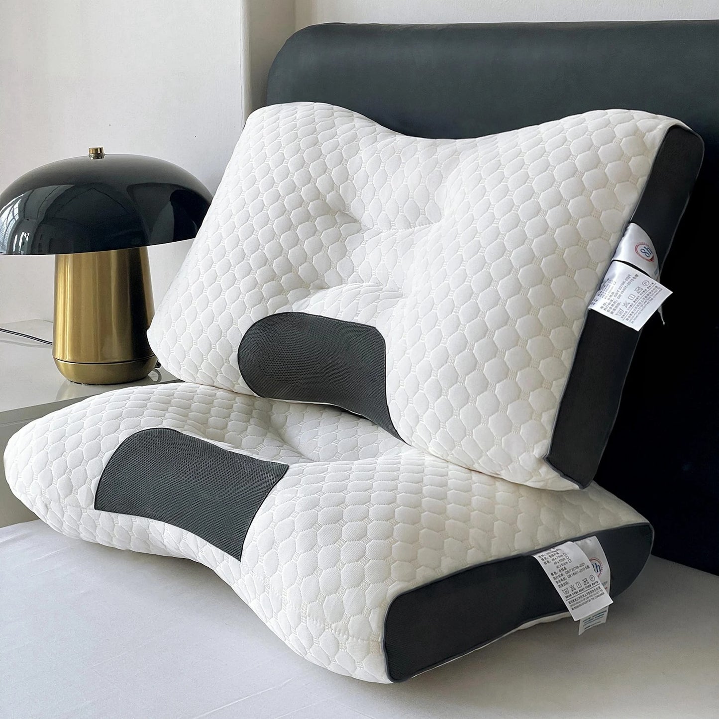 Local warehouse Knitted Massage Neck Pillow For Sleeping Soft, Adjustable Ergonomic Orthopedic Contour Support