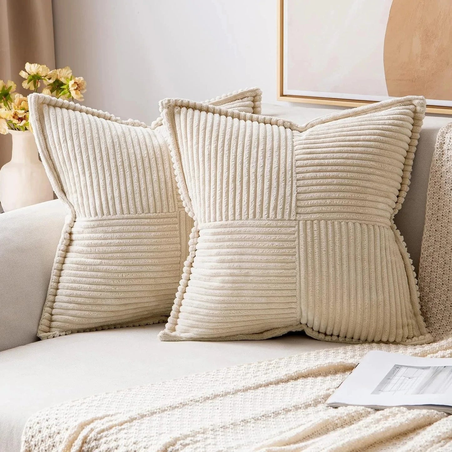 Solid Christmas colours Boho Striped Pillow Covers Decorative Cushion pillow cushion cushion cover modern minimalist sofa