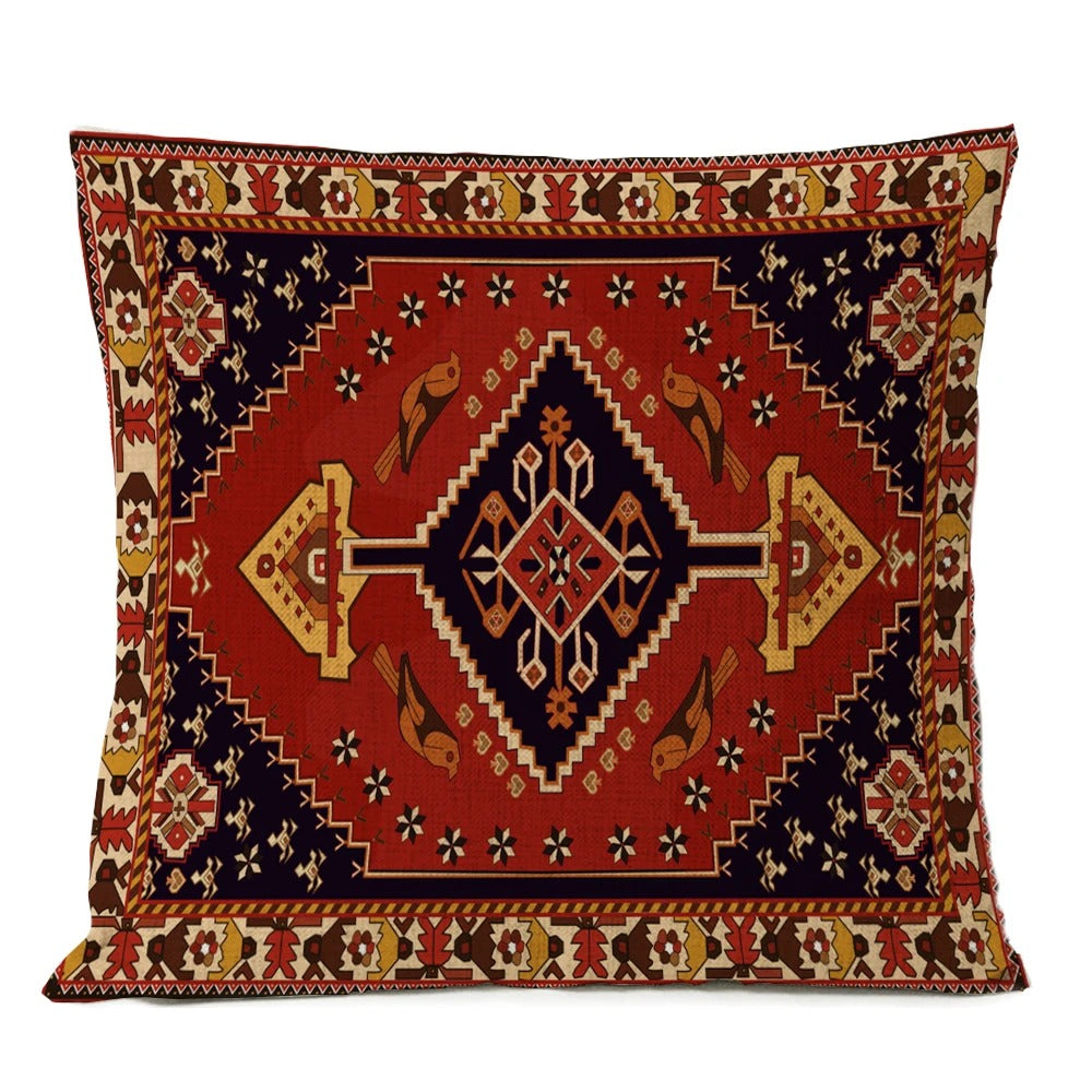 Home Decorative Geometric Bohemian Linen Throw Pillows Ethnic Persian Carpet Tribal Texture Cushion Room Decor Sofa Pillowcase
