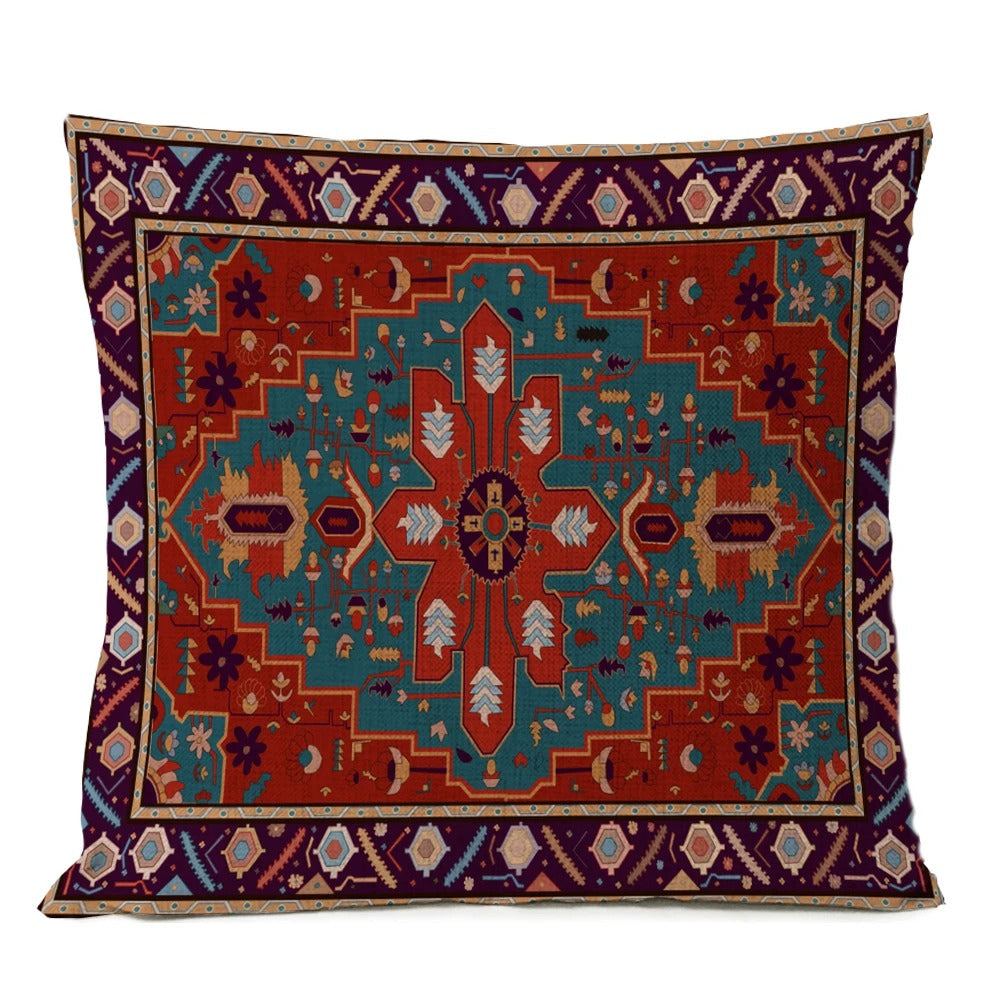 Home Decorative Geometric Bohemian Linen Throw Pillows Ethnic Persian Carpet Tribal Texture Cushion Room Decor Sofa Pillowcase