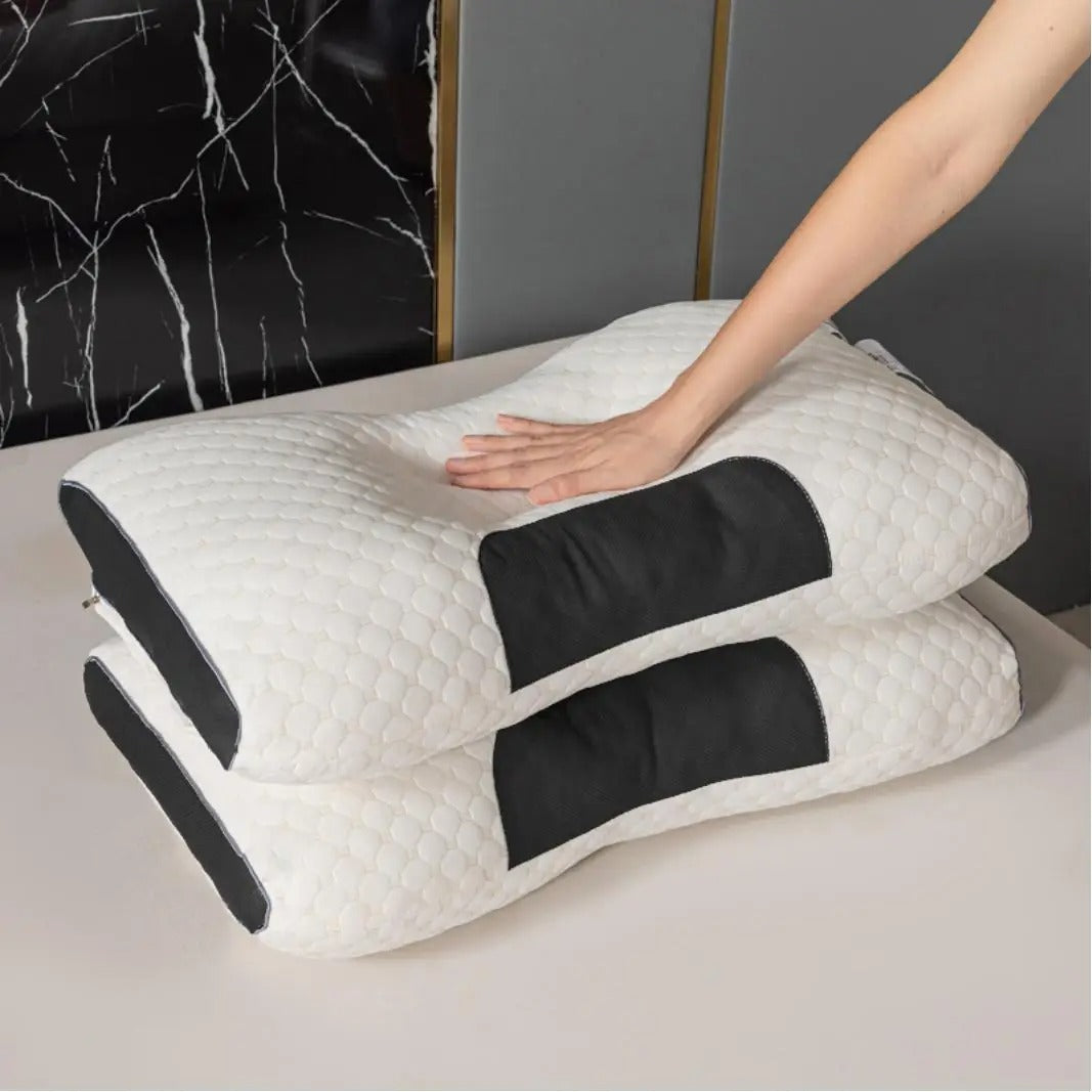 Local warehouse Knitted Massage Neck Pillow For Sleeping Soft, Adjustable Ergonomic Orthopedic Contour Support