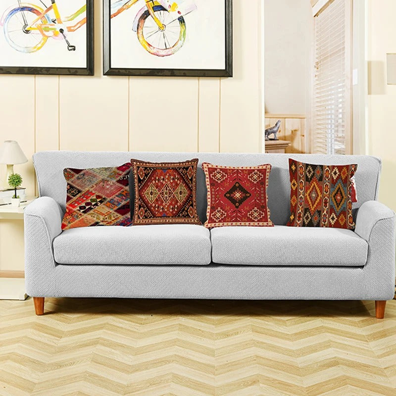 Home Decorative Geometric Bohemian Linen Throw Pillows Ethnic Persian Carpet Tribal Texture Cushion Room Decor Sofa Pillowcase