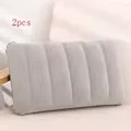2Pcs Inflatable Air Pillow Bed Sleeping Camping Pillow Cushion Portable Ultralight Travel Beach Plane Head Rest Support Pillows