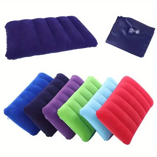 2Pcs Inflatable Air Pillow Bed Sleeping Camping Pillow Cushion Portable Ultralight Travel Beach Plane Head Rest Support Pillows