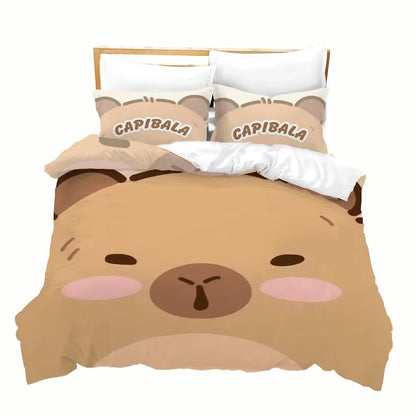 Bedding Sets Capybara Cover Double Comforter Bedding Set Duvet Cover Queen Comforter Sets Quilt Pillowcase Quilt Cover Set
