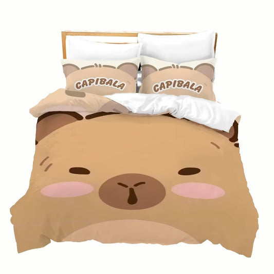 Bedding Sets Capybara Cover Double Comforter Bedding Set Duvet Cover Queen Comforter Sets Quilt Pillowcase Quilt Cover Set