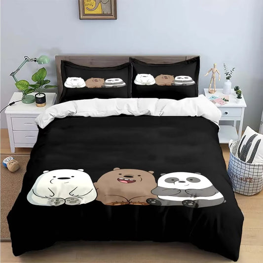 Cartoon Bear Pattern Bedding Sets Bed Supplies Set Duvet Cover Comforter Set Bedding Set Luxury Birthday Gift Exquisite Cute