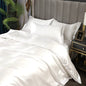 Monnom New European Satin Duvet Cover Set Include Duvet Cove Flat Sheet and Pillowcases Double Single Size Bedding Set AU- Queen