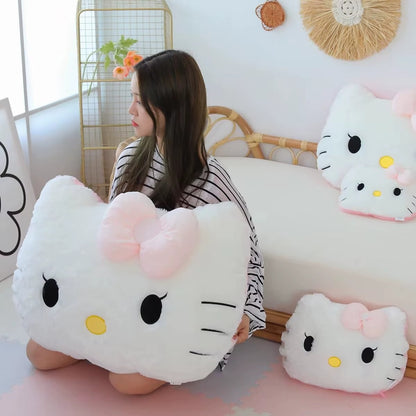 Sanrio Big Size Hello Kitty Back Cushion Soft Cuddly Pillow Comfortable Sofa Bed Decor Pillow Hug Plushies Xmas Gifts For Girl