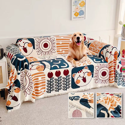 Thick Sofa Protector Soft Pet Friendly Multifunction Sofa Towel Easy-care Sofa Cover for Living Room Sofa