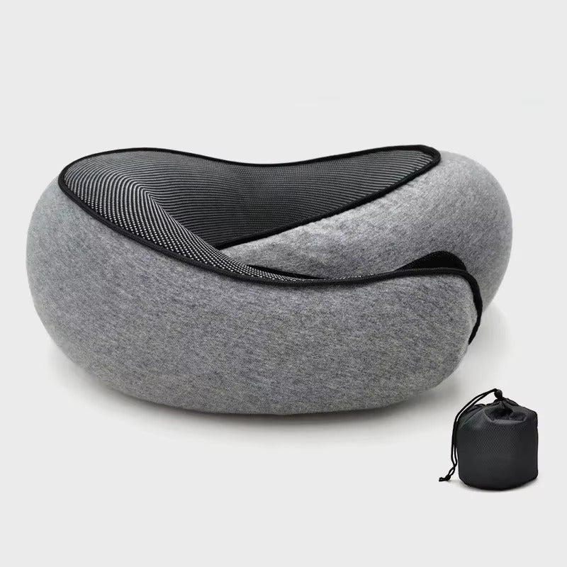Travel Neck Pillow Memory Foam U-shaped Pillow Snail Style Travel Neck Support Portable Adjustable Soft Noon Break Sleep Pillows