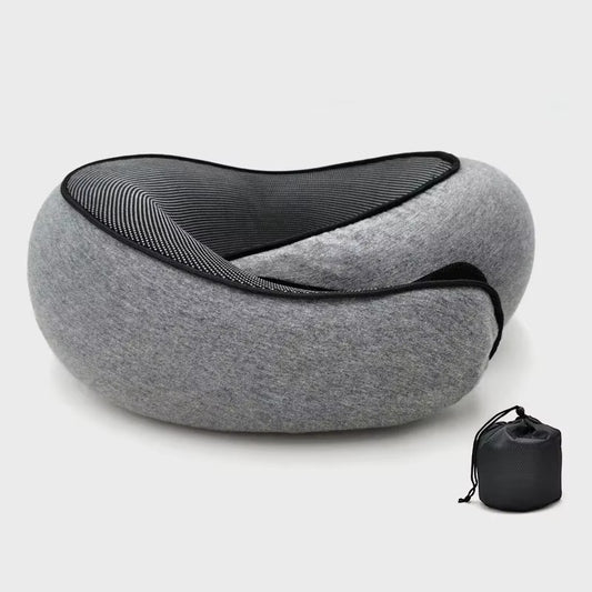 Travel Neck Pillow Memory Foam U-shaped Pillow Snail Style Travel Neck Support Portable Adjustable Soft Noon Break Sleep Pillows