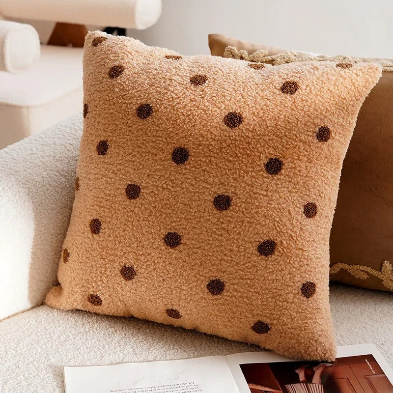 30x50/45x45CM Light Luxury Throw Pillow Cover Brown French Stamping Waist Cushion Cover Decor Home Decorative Pillowcase