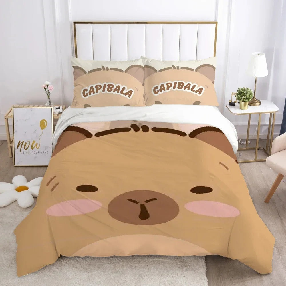 Bedding Sets Capybara Cover Double Comforter Bedding Set Duvet Cover Queen Comforter Sets Quilt Pillowcase Quilt Cover Set