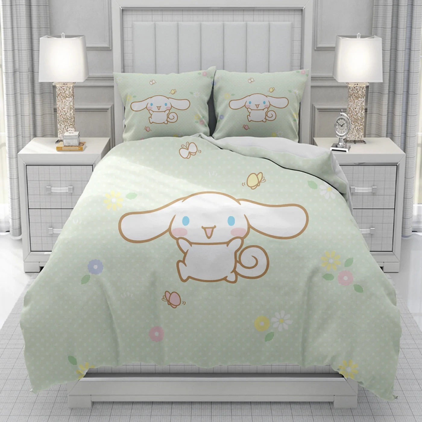 Cinnamorol lDuvet Cover men women/Children KID Printing Sanrio cartoon Bedding Set  Comforter Bed Soft dropshipping
