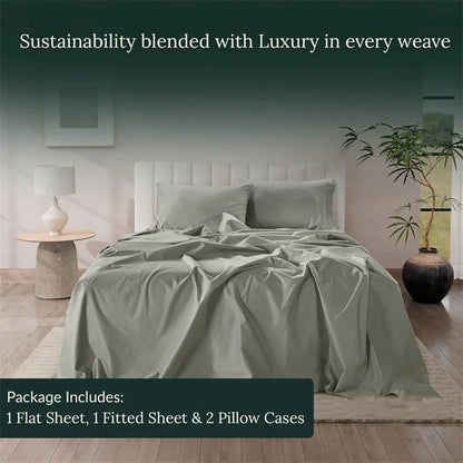 Luxury 100% Egyptian Cotton Bed Sheets Set 1000TC Bedding Set 4/6 Pieces Flat Fitted Sheet Pillowcase Double King Queen Size