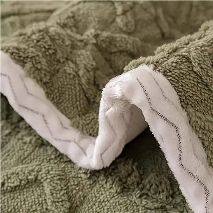 1pc Cozy Thick Quilted Sofa Cover in Autumn & Winter - Plush 100% Cashmere, Non-Slip, Bohemian Style