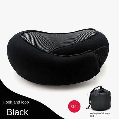 Travel Neck Pillow Memory Foam U-shaped Pillow Snail Style Travel Neck Support Portable Adjustable Soft Noon Break Sleep Pillows