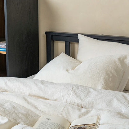 Washed Cotton Duvet Cover Set white Bedding Sets for Hotel Bedroom comforter sets Cover Pillowcase Flat Sheet Fashion Bed Linen