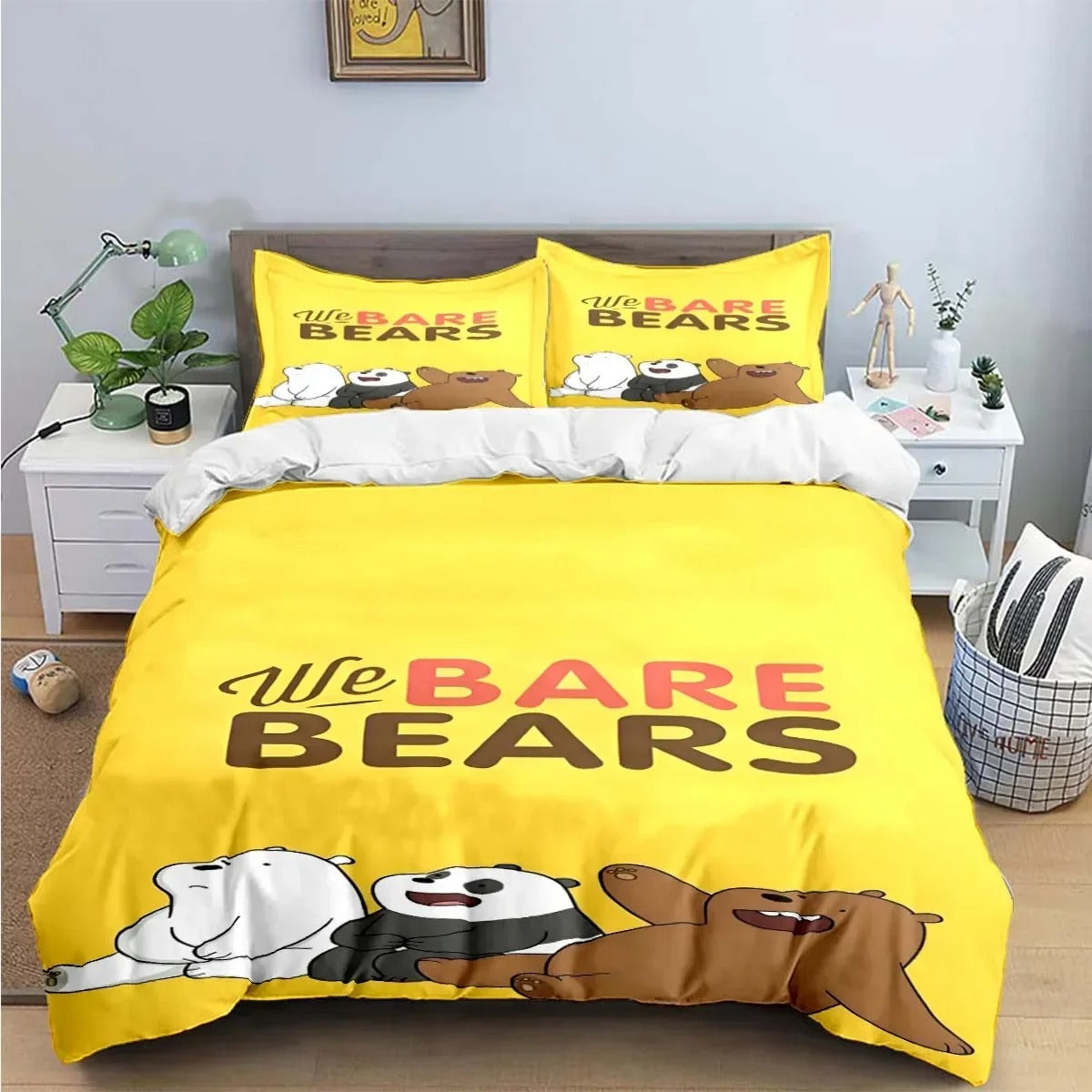 Cartoon Bear Pattern Bedding Sets Bed Supplies Set Duvet Cover Comforter Set Bedding Set Luxury Birthday Gift Exquisite Cute