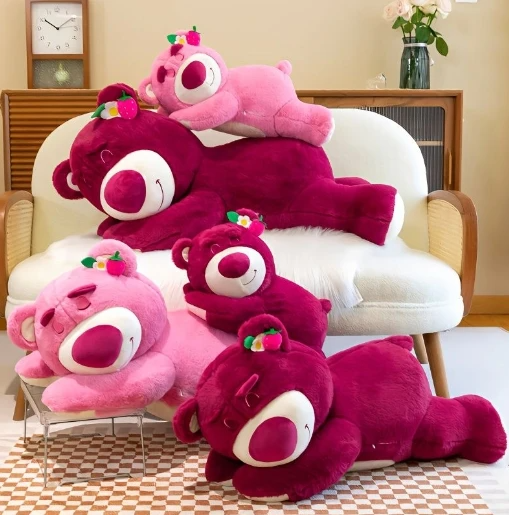 Cartoon Disney Strawberry Bear Plush Doll Toy Cute Party Models Lotso Sleep Plush Pillow Doll Children Doll Birthday Gift