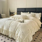 Thickened Warm Rabbit Plush Four-piece Set Bed Sheets, Duvet Covers, Pillowcases, Double-sided Suede Cover Set,Duvet Cover Set
