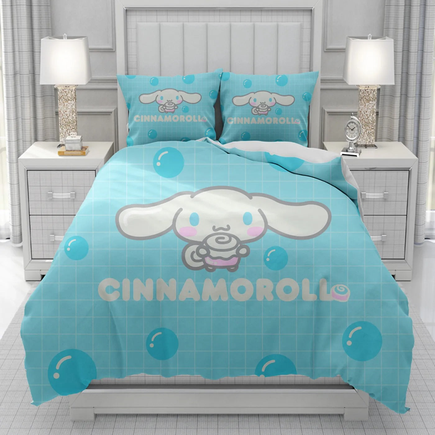 Cinnamorol lDuvet Cover men women/Children KID Printing Sanrio cartoon Bedding Set  Comforter Bed Soft dropshipping