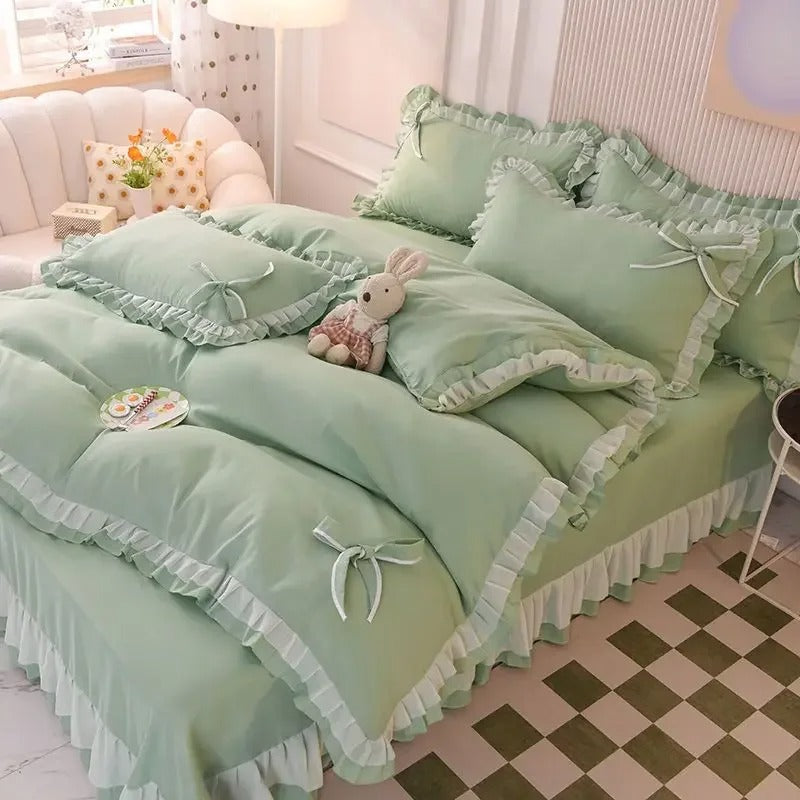 Love Heart Bedding Set Comforter Cover Sets Duvet Cover Set Home Sheet Pillowcase Soft No Filling Bed Linen Twin Full Queen Size