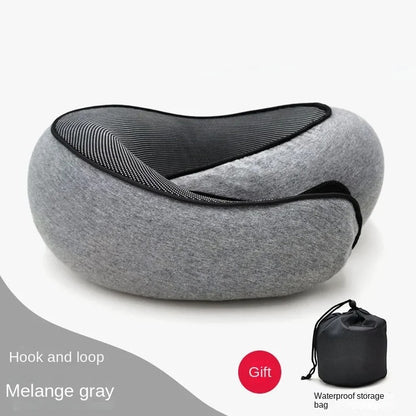 Travel Neck Pillow Memory Foam U-shaped Pillow Snail Style Travel Neck Support Portable Adjustable Soft Noon Break Sleep Pillows