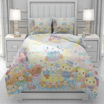 Cinnamorol lDuvet Cover men women/Children KID Printing Sanrio cartoon Bedding Set  Comforter Bed Soft dropshipping