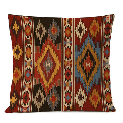 Home Decorative Geometric Bohemian Linen Throw Pillows Ethnic Persian Carpet Tribal Texture Cushion Room Decor Sofa Pillowcase