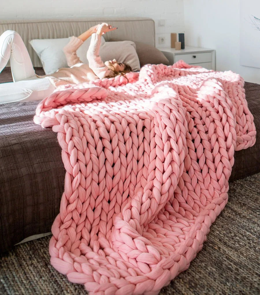 Thick wool hand woven blankets, wool wool blankets, wool knitted blankets, blankets, newborn photography props,spring and autumn