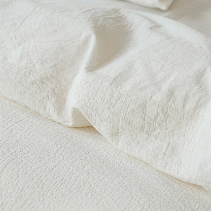 Washed Cotton Duvet Cover Set white Bedding Sets for Hotel Bedroom comforter sets Cover Pillowcase Flat Sheet Fashion Bed Linen